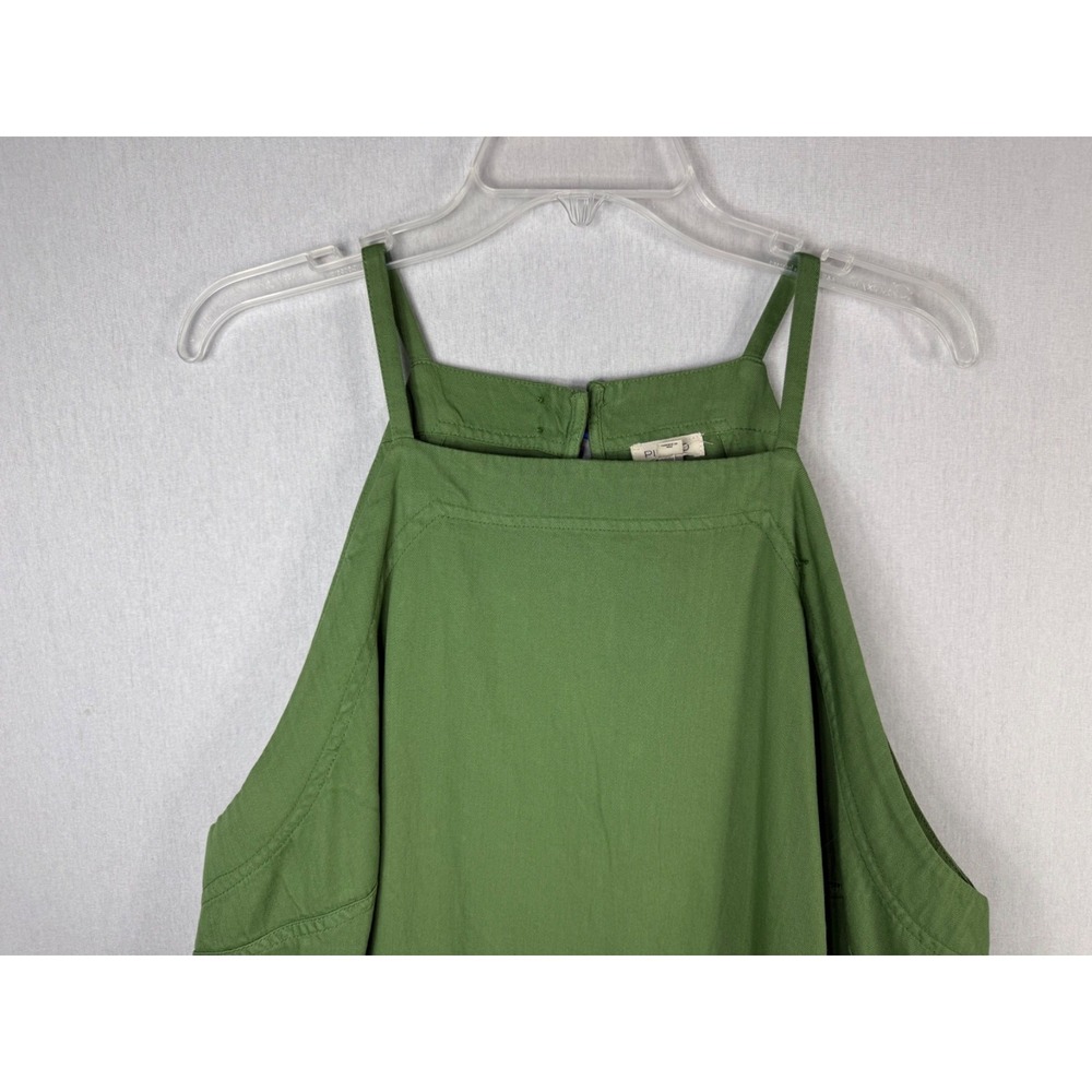 Anthropologie Pilcro Kyla Flounce Dress Olive Green Fray Hem Womens Size 2X Plus - Picture 2 of 11